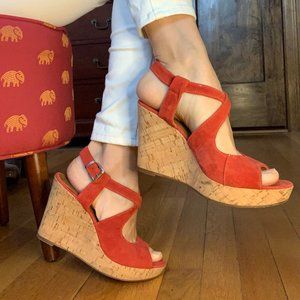 Barneys New York Red Wedges